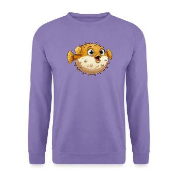 Kugelfisch Fisch Comic - Unisex Pullover - Lavendel - Vorne