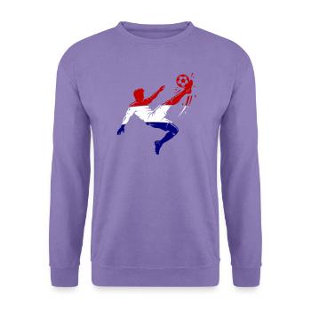 Fallrückzieher Niederlande Fussball - Unisex Pullover - Lavendel - Vorne