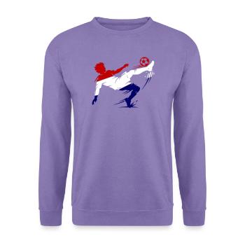 Fallrückzieher Niederlande Fussball - Unisex Pullover - Lavendel - Vorne