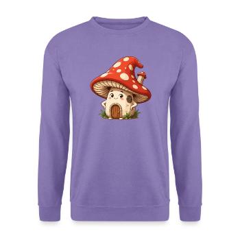 Rotkappenhaus Pilzdesign - Unisex Pullover - Lavendel - Vorne