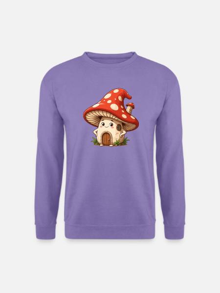 Rotkappenhaus Pilzdesign - Unisex Pullover - Lavendel