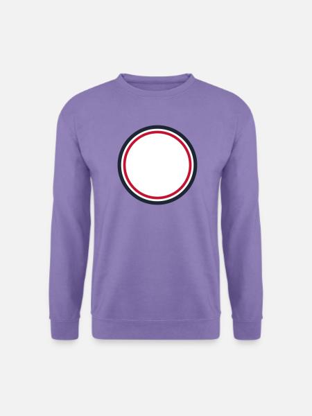 Kreis Rahmen Rot - Wunschtext Selbst Gestalten - Unisex Pullover - Lavendel