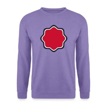 Emblem Rahmen Rot - Wunschtext Selbst Gestalten - Unisex Pullover - Lavendel - Vorne
