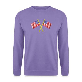 Flagge der Vereinigten Staaten - Unisex Pullover - Lavendel - Vorne