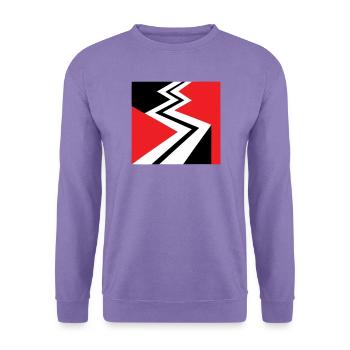 Zickzack Rennstrecke Grafik - Unisex Pullover - Lavendel - Vorne