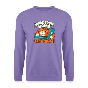 Arbeiten von zu Hause aus - Unisex Pullover - Lavendel - Vorne