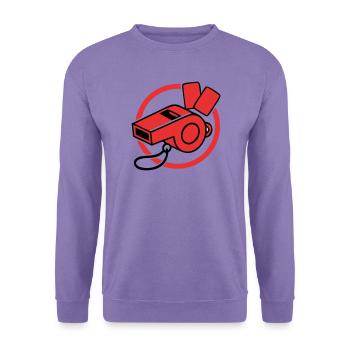 Schiedsrichter Pfeife Icon - Unisex Pullover - Lavendel - Vorne