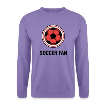 Soccer Fan Fussball Logo - Unisex Pullover - Lavendel - Vorne