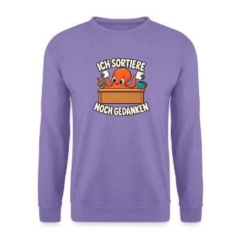 Ich sortiere noch Gedanken - Unisex Pullover - Lavendel - Vorne