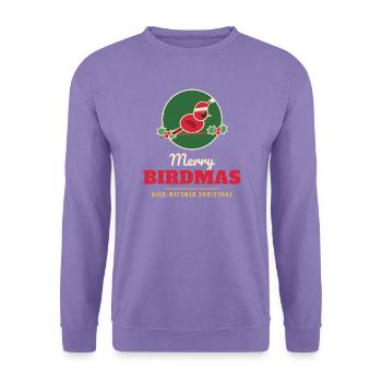 Fröhliche Vogel Kardinal Weihnachtshut Weihnachtsvogel - Unisex Pullover - Lavendel - Vorne