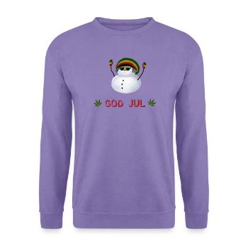 Rasta Schneemann God Jul - Schwedisch - Unisex Pullover - Lavendel - Vorne