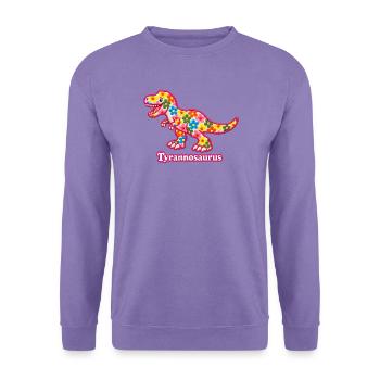 Floraler Tyrannosaurus T-Rex – Pyrenäenlinien-Labor - Unisex Pullover - Lavendel - Vorne