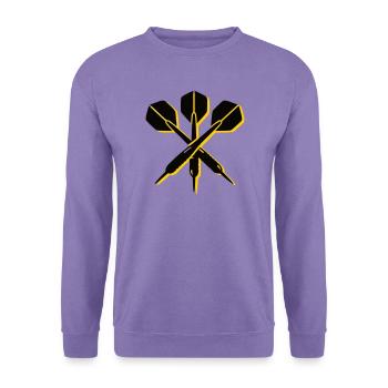 Gekreuzte Dartpfeile Logo - Unisex Pullover - Lavendel - Vorne