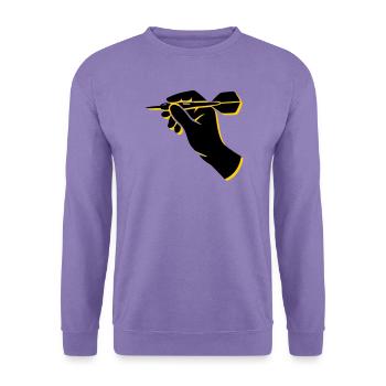 Dartspieler Wurf Hand Icon - Unisex Pullover - Lavendel - Vorne