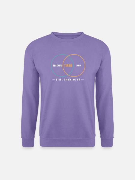 Lehrer-Mutter-Müde-Venn-Diagramm - Unisex Pullover - Lavendel