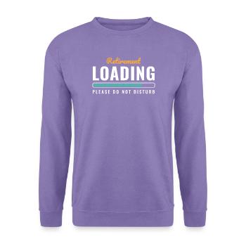 Ruhestand laden Bitte nicht stören - Unisex Pullover - Lavendel - Vorne
