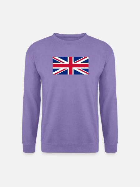 Rot, Weiß, Blau, Britische Union Jack-Flagge - Unisex Pullover - Lavendel