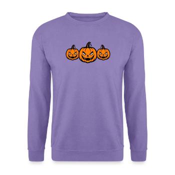 Kürbis Halloween - Unisex Pullover - Lavendel - Vorne