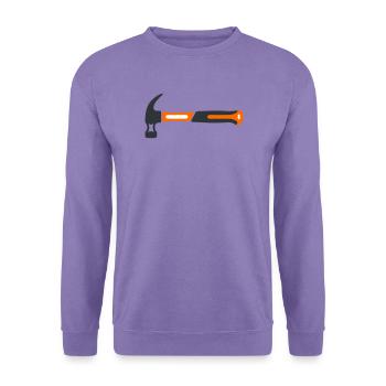 Zimmermannshammer Werkzeug Icon - Unisex Pullover - Lavendel - Vorne