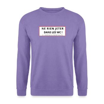 Toilette - Unisex Pullover - Lavendel - Vorne