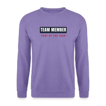 Team Member Schriftzug Balken - Teammitglied - Unisex Pullover - Lavendel - Vorne