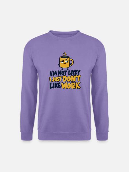 Grummeliger Kaffee-Arbeitshumor - Unisex Pullover - Lavendel