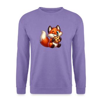 Süßer Rotfuchs mit Keks - Unisex Pullover - Lavendel - Vorne