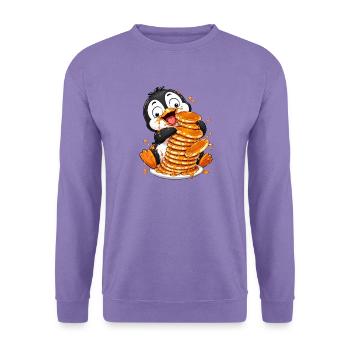 Pinguin Pfannkuchen Sirup Süßer Cartoon - Unisex Pullover - Lavendel - Vorne