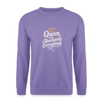 Die Königin von absolut allem - Unisex Pullover - Lavendel - Vorne