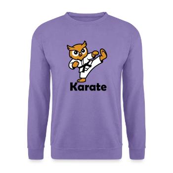 Karate Eule - Unisex Pullover - Lavendel - Vorne