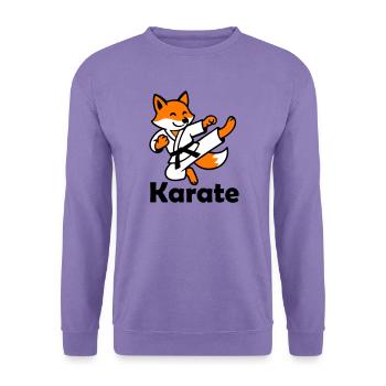 Karate Fuchs - Unisex Pullover - Lavendel - Vorne