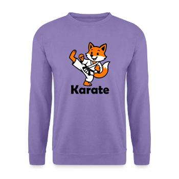 Karate Fuchs - Unisex Pullover - Lavendel - Vorne