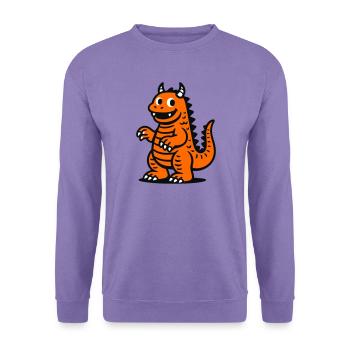 Cartoon Drache - Unisex Pullover - Lavendel - Vorne