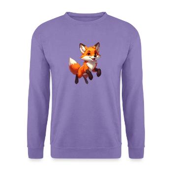 Springender Fuchs - Unisex Pullover - Lavendel - Vorne