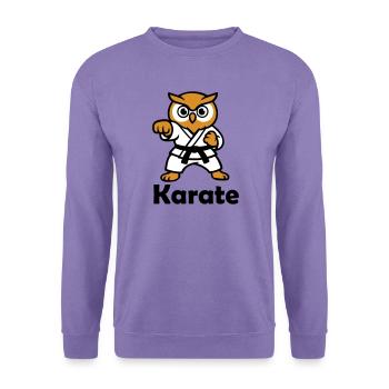 Karate Eule - Unisex Pullover - Lavendel - Vorne
