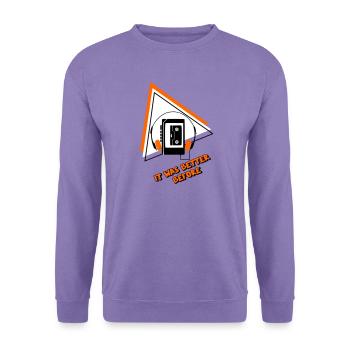 Vintage Audio Design Kassetten - Unisex Pullover - Lavendel - Vorne