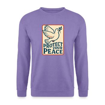 Schützen Sie Ihre Friedenstaube - Unisex Pullover - Lavendel - Vorne