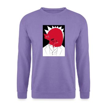 Verrückte Katze - Unisex Pullover - Lavendel - Vorne