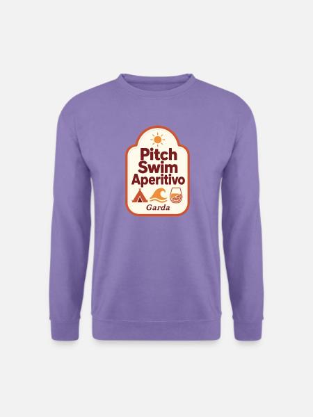 Gardasee Campingplatz Schwimmen Aperitivo Garda - Unisex Pullover - Lavendel