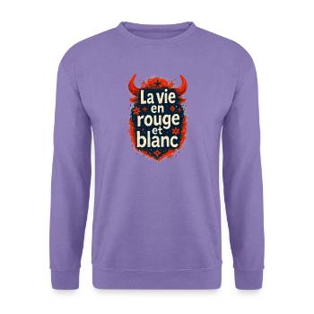 Das Leben in Rot ist weiß – Féria - Unisex Pullover - Lavendel - Vorne