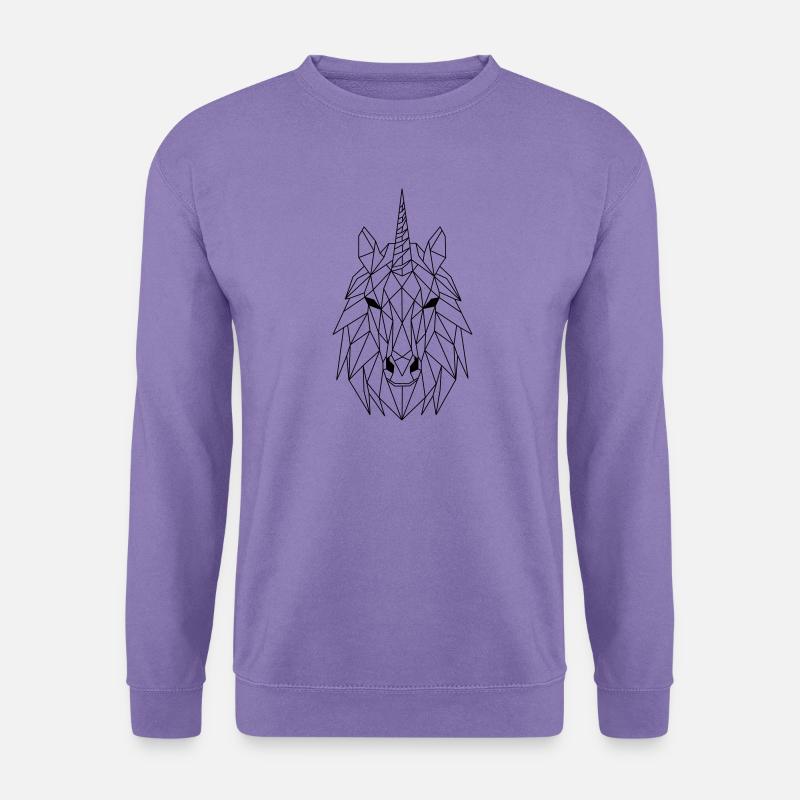 Einhorn Polygon - Unisex Pullover - Lavendel