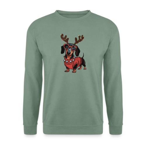 Süßer Weihnachts Dackel - Unisex Pullover