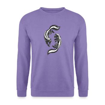 Mandala Stinktiere – Kunstvolle Ornamente - Unisex Pullover - Lavendel - Vorne