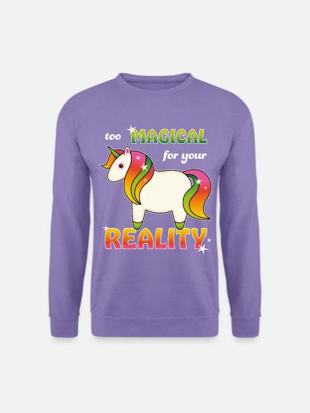 Regenbogen Einhorn - Unisex Pullover - Lavendel