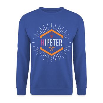 Hipster - Sweat-shirt Unisexe - bleu royal - Devant - Alina (178cm) & Michal (187cm)