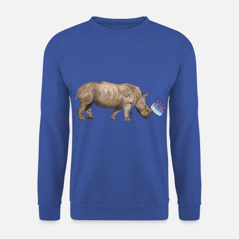 Geburtstags-Nashorn - Unisex Pullover - Royalblau