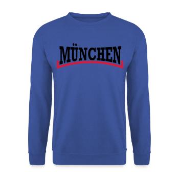 Munich * two-tone - Unisex Sweatshirt - royal blue - Front - Alina (178cm) & Michal (187cm)