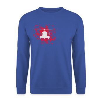 Hubschrauber im Blut - Unisex Pullover - Royalblau - Vorne - Alina (178cm) & Michal (187cm)