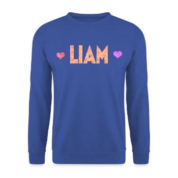 Liam - Unisex Pullover - Royalblau - Vorne - Alina (178cm) & Michal (187cm)