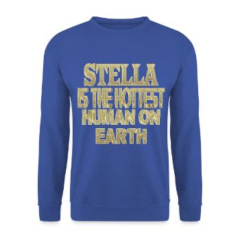 Stella - Unisex Pullover - Royalblau - Vorne - Alina (178cm) & Michal (187cm)